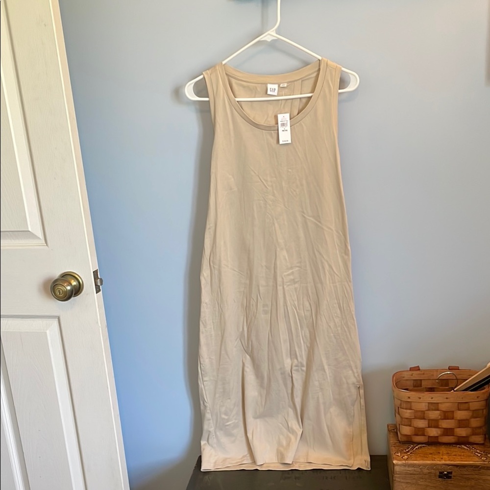 Gap stone  Sleeveless knotted open back Dress NWT petite large